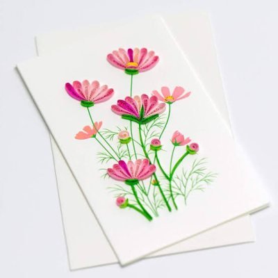 Quilled Flower Greeting Card — Greeting Cards at Dwarkesh Gifts & Cards, Vadodara